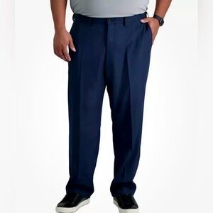 Haggar Men’s Navy Big & Tall Cool 18 Pro Classic-Fit Suit Dress Pants - NWT